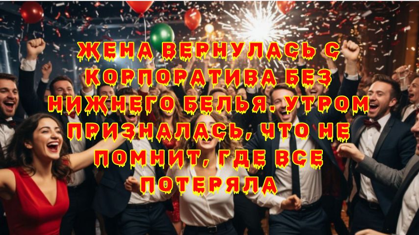 Жена вернулась с корпоратива без белья: что произошло той ночью?